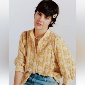 Pilcro and the letterpress Belle Femme Buttondown Sz Small